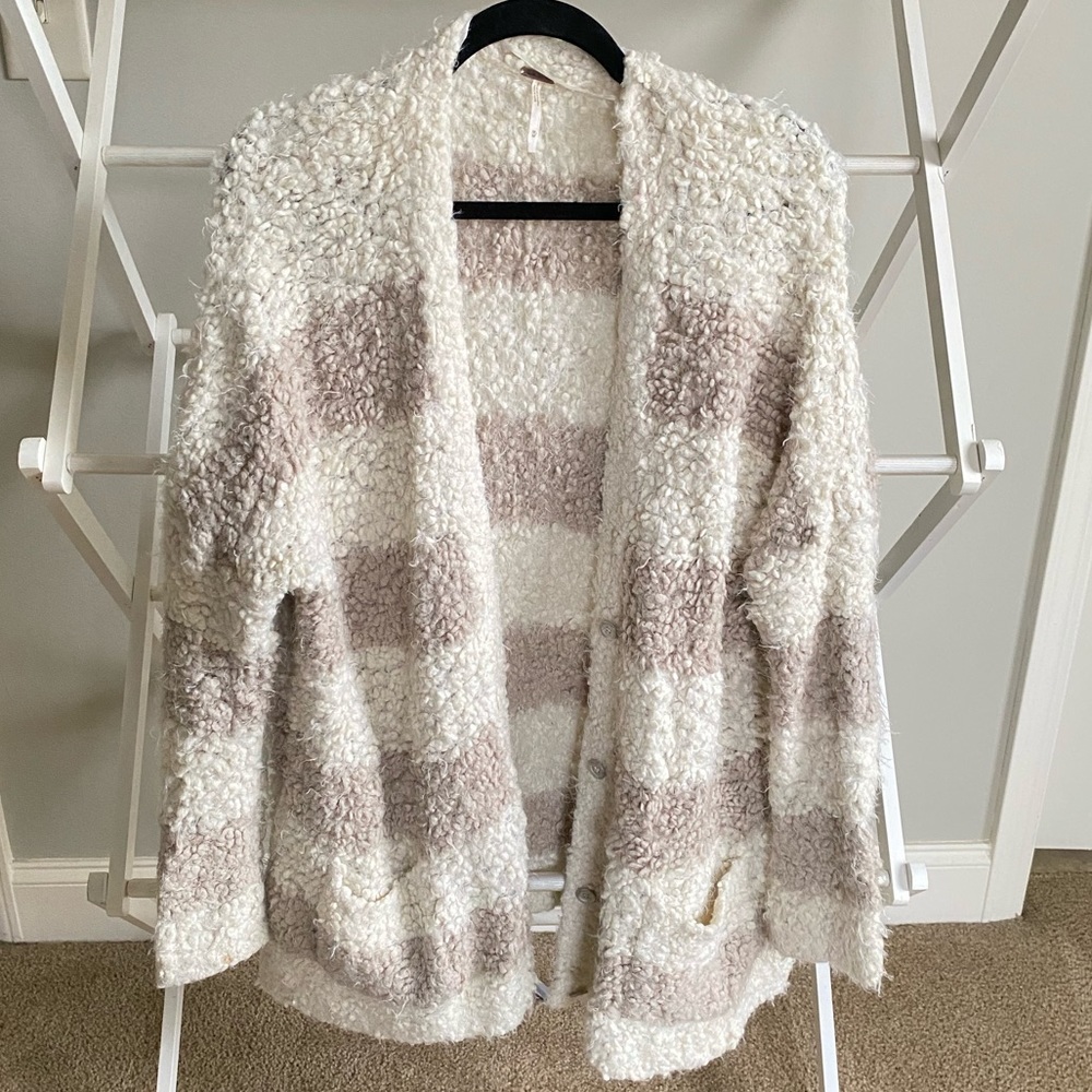 ULTRA COZY Free People Fuzzy Sweater Cardigan